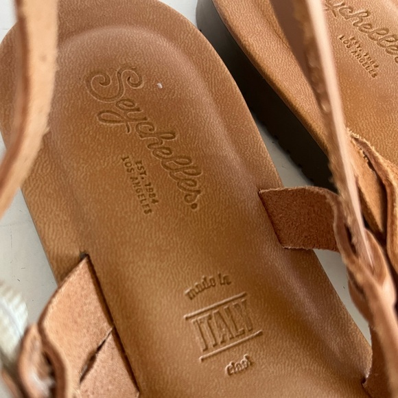 Seychelles Tan Leather Strappy Sandals Women's Size 8 - Picture 8 of 8